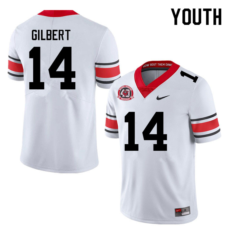 Youth #14 Arik Gilbert Georgia Bulldogs College Football Jerseys Sale-40th Anniversary